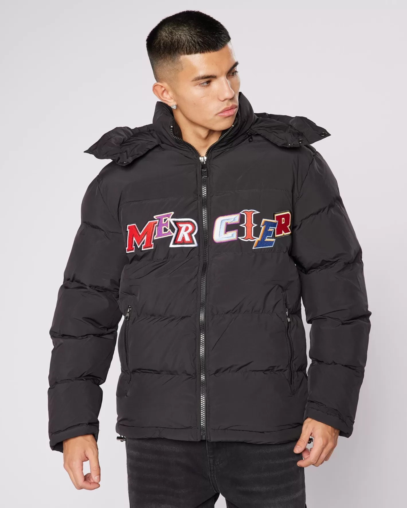 Homme Mercier Vestes<Black Anonymous Puffer Jacket