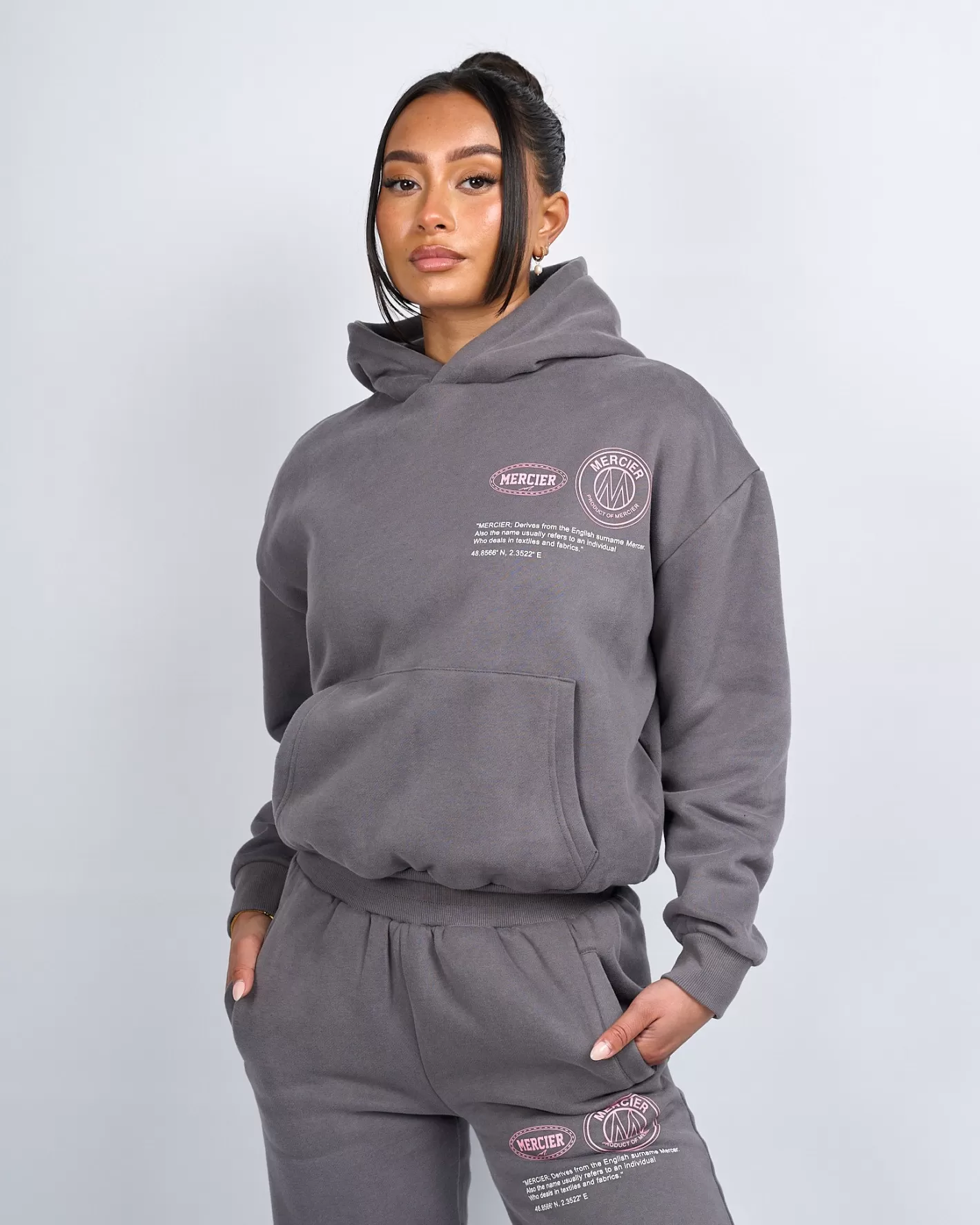 Femme Mercier Hoodies Des Femmes | Survêtements Pour Femmes<Chandail à capuchon Charcoal Caruso pour femme