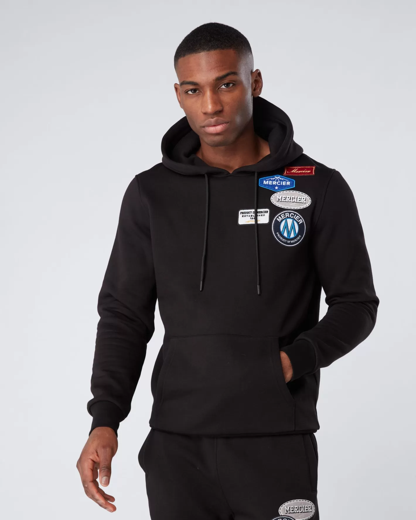 Homme Mercier Hauts De Survêtement/sweats À Capuche | Survêtements< ET Badge Hoodie Noir.