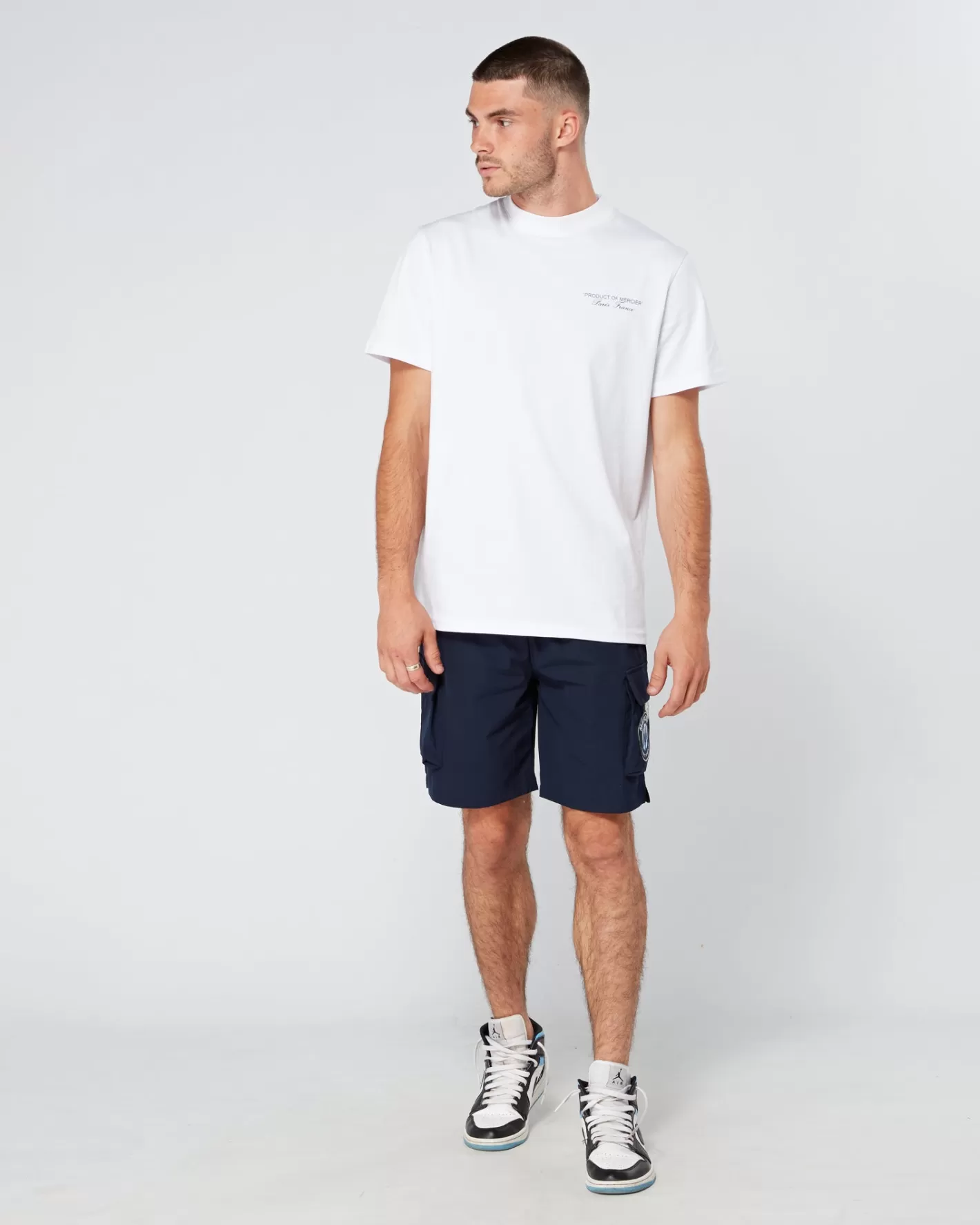 Homme Mercier Ensembles D'été | Short<Short cargo bleu marine AND Badge