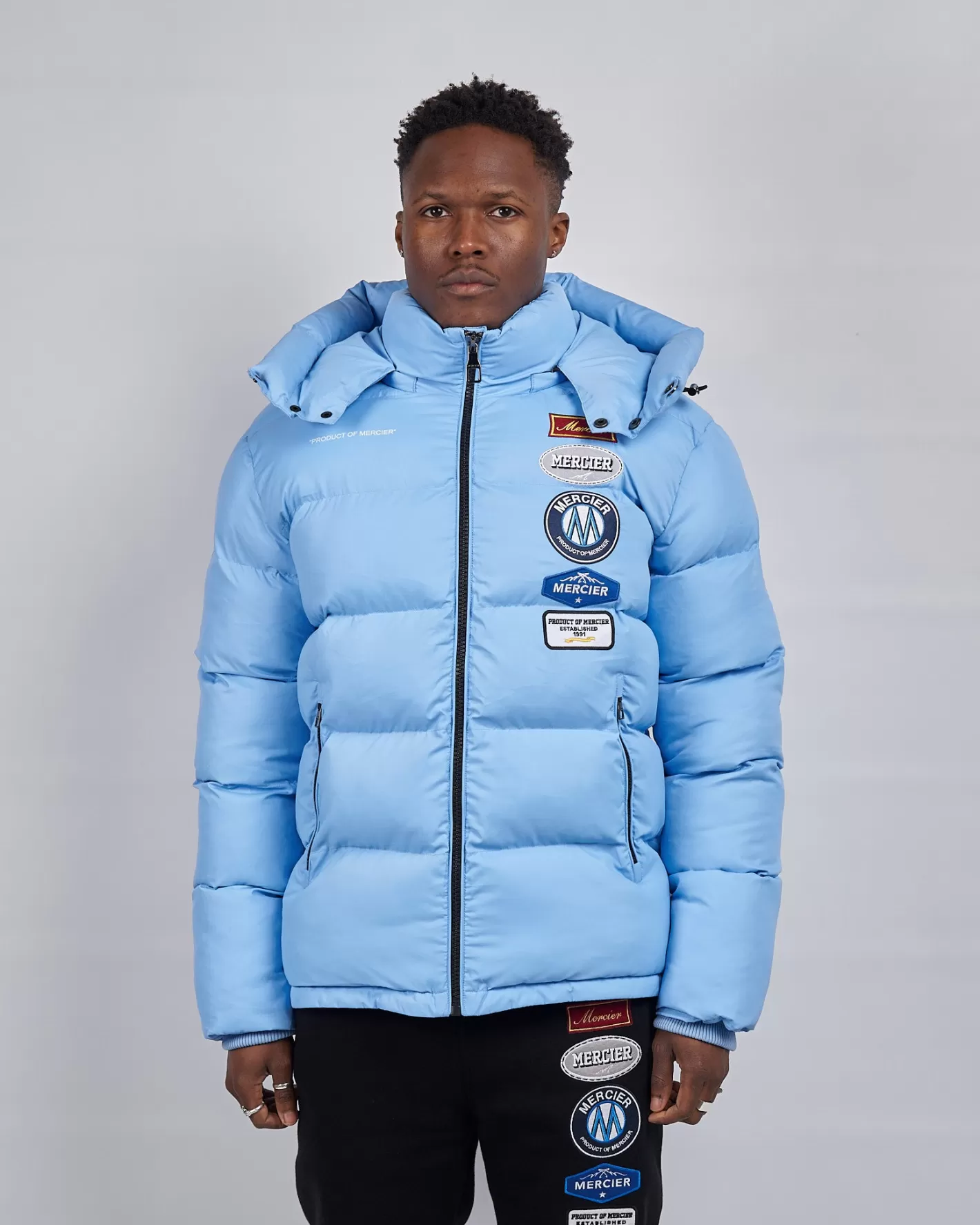 Homme Mercier Vestes<Sky Blue Hybrid Jacket