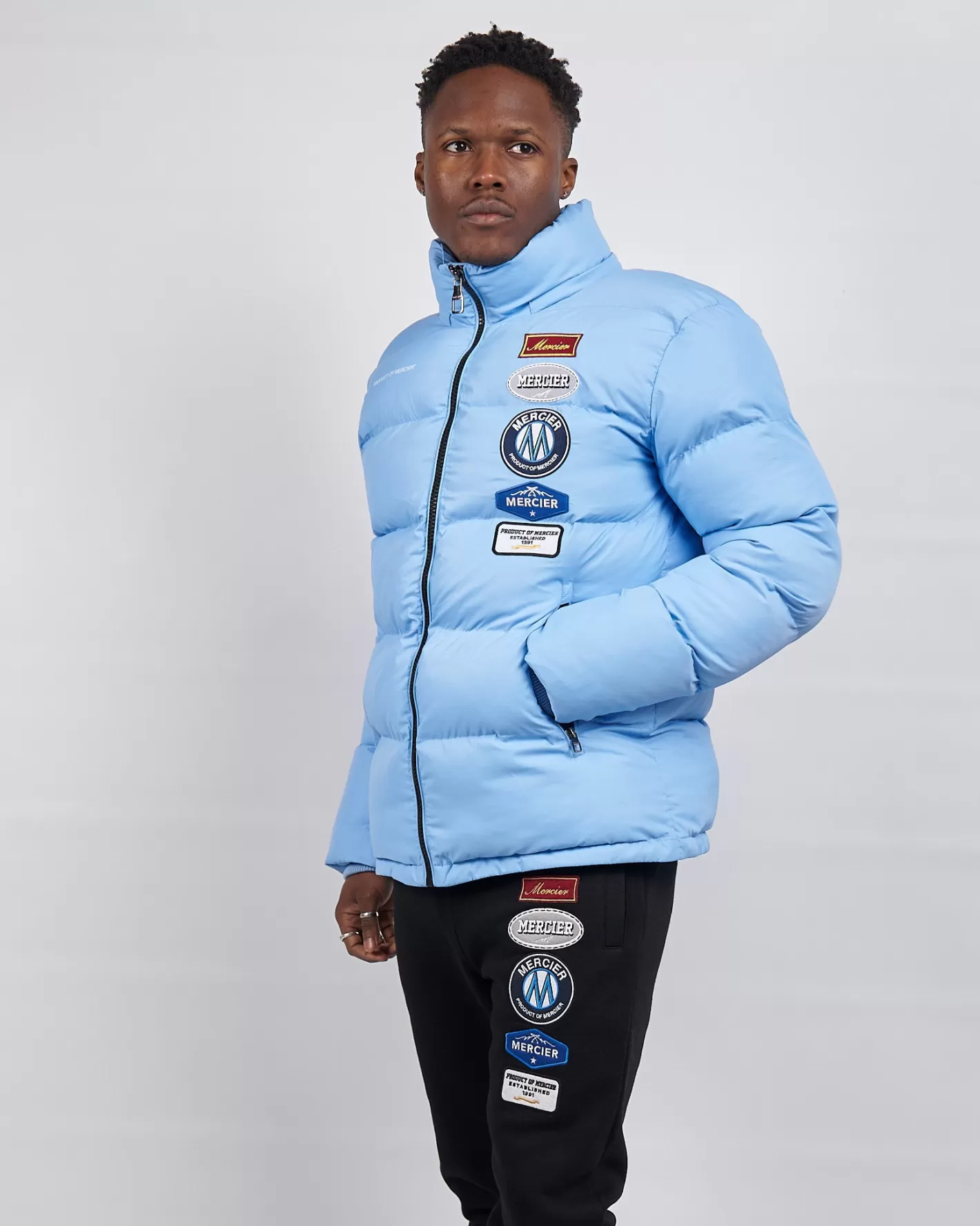 Homme Mercier Vestes<Sky Blue Hybrid Jacket