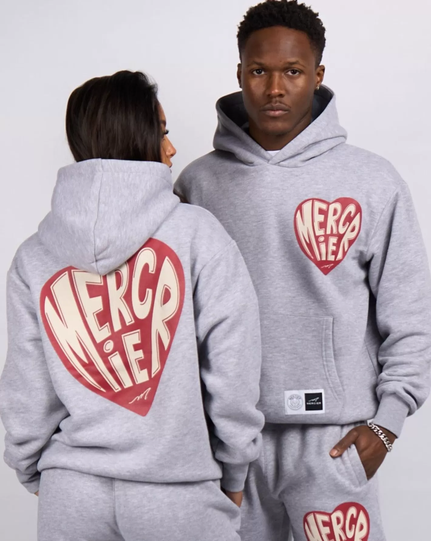 Femme Mercier Hoodies Des Femmes | Survêtements Pour Femmes<Sweat à capuche gris chiné Heart