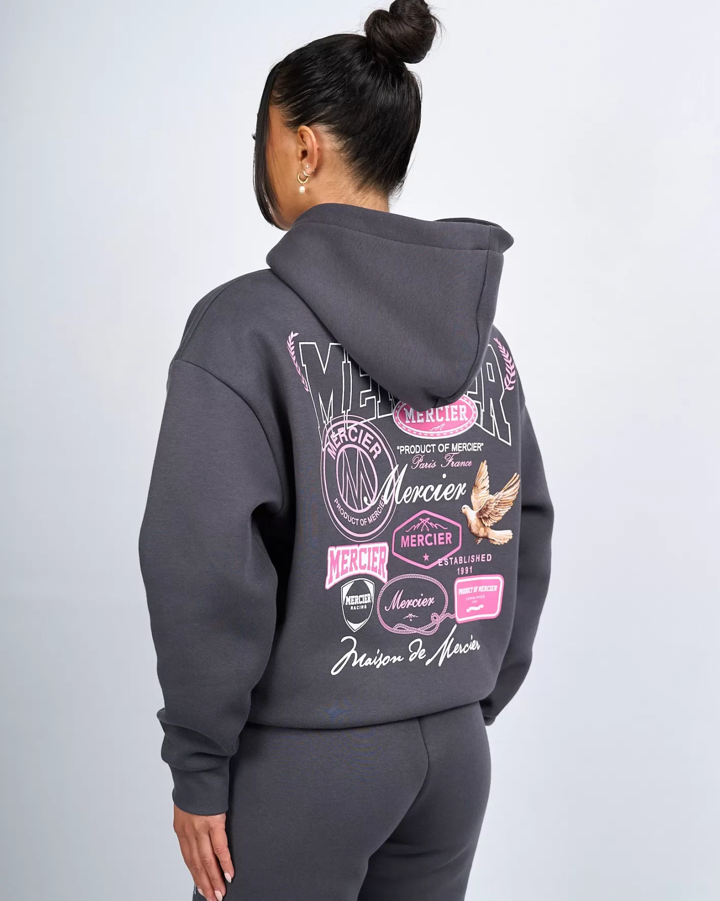 Femme Mercier Hoodies Des Femmes | Survêtements Pour Femmes<Sweat à Capuche Multi Tour Rose Charbon