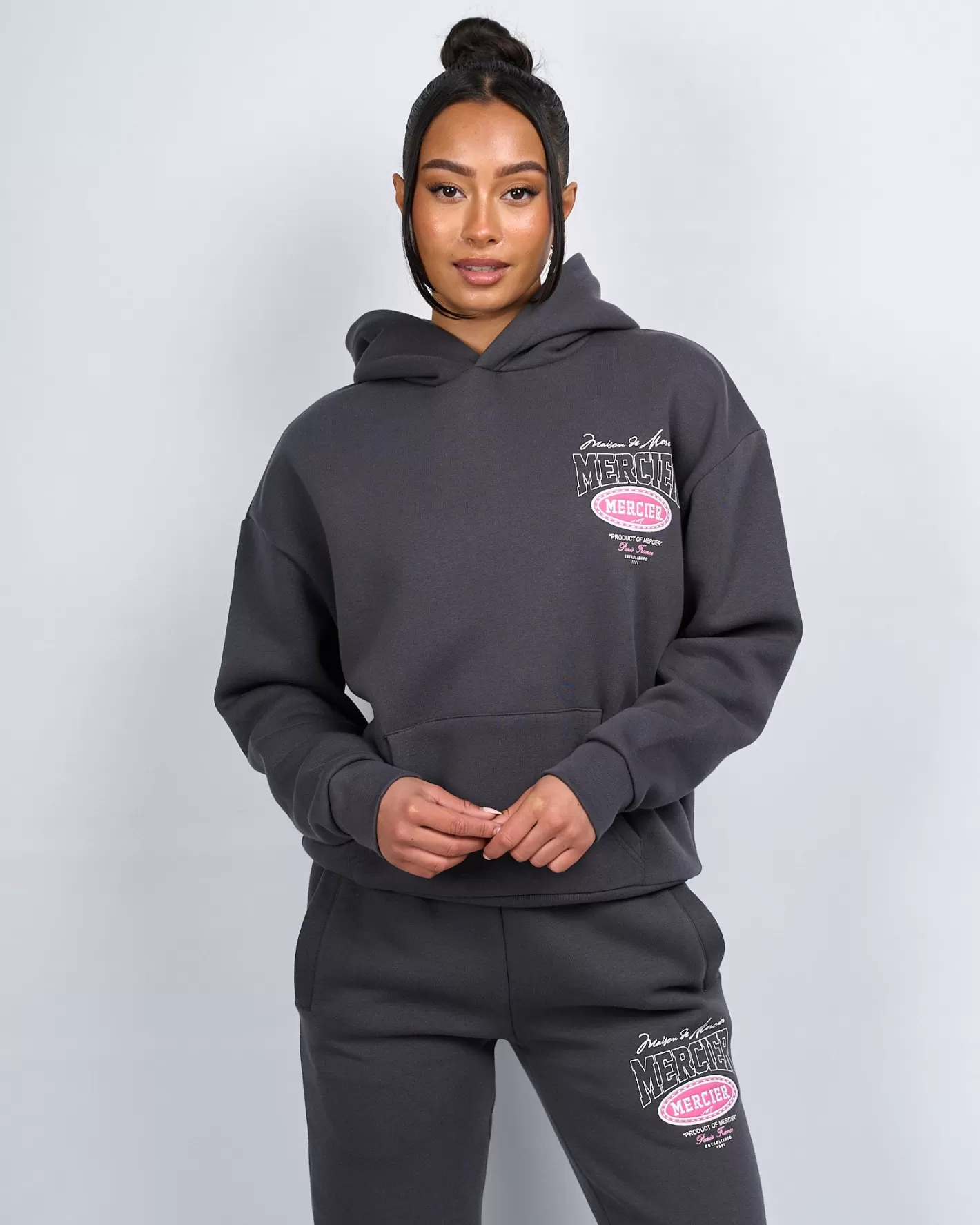 Femme Mercier Hoodies Des Femmes | Survêtements Pour Femmes<Sweat à Capuche Multi Tour Rose Charbon