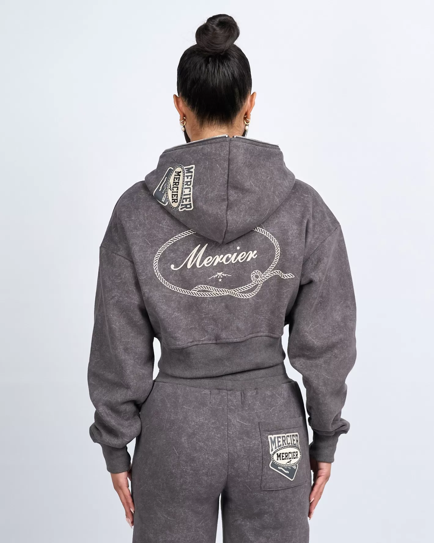 Femme Mercier Hoodies Des Femmes | Survêtements Pour Femmes<Sweat à Capuche Round Up Gris Pour Femmes