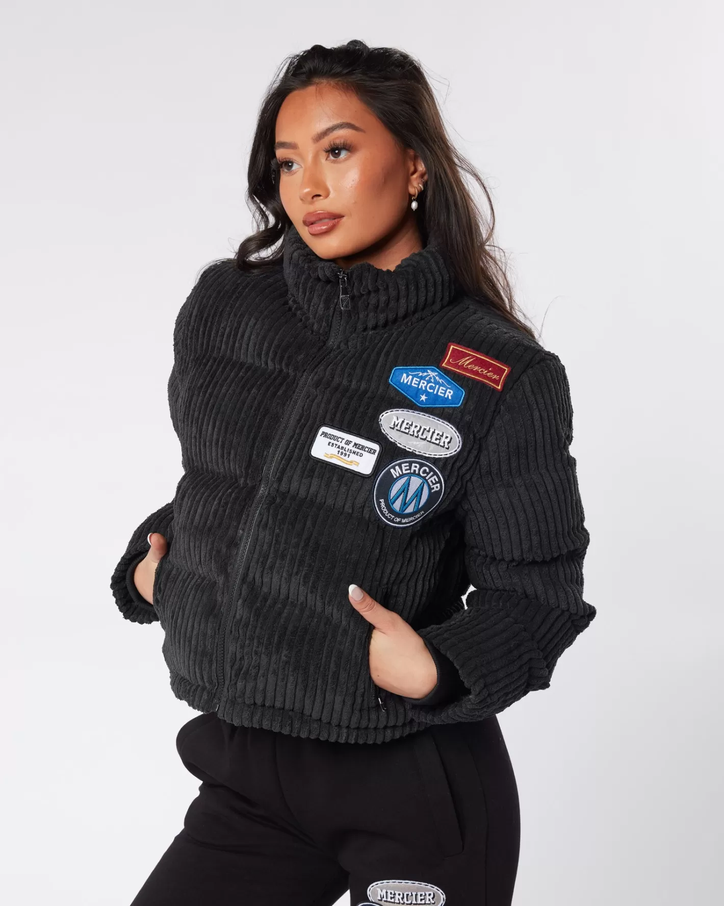 Femme Mercier Vêtements D'extérieur Pour Femmes<Veste Cord Black OG Badge pour femme