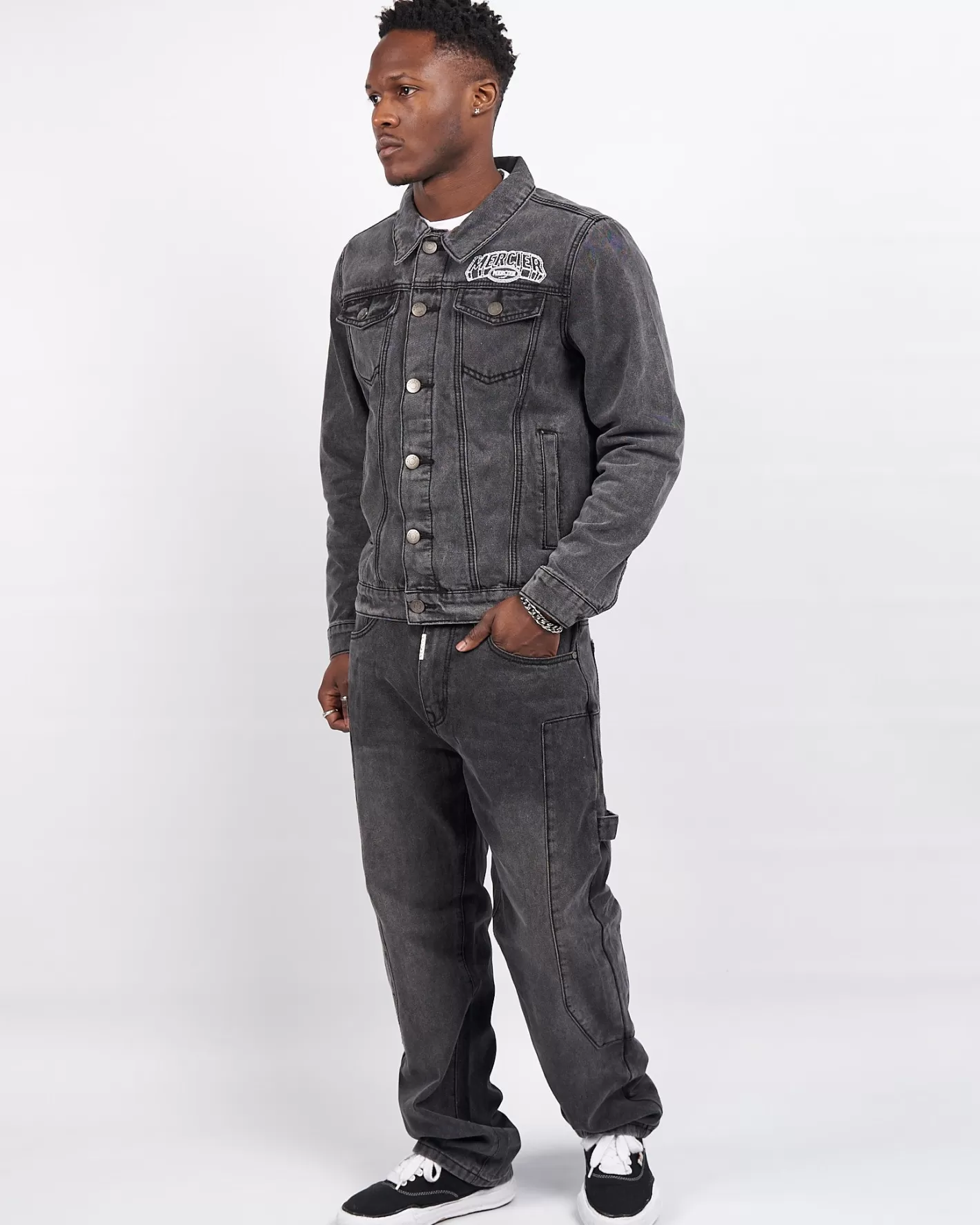 Homme Mercier Jean<Veste en denim anthracite