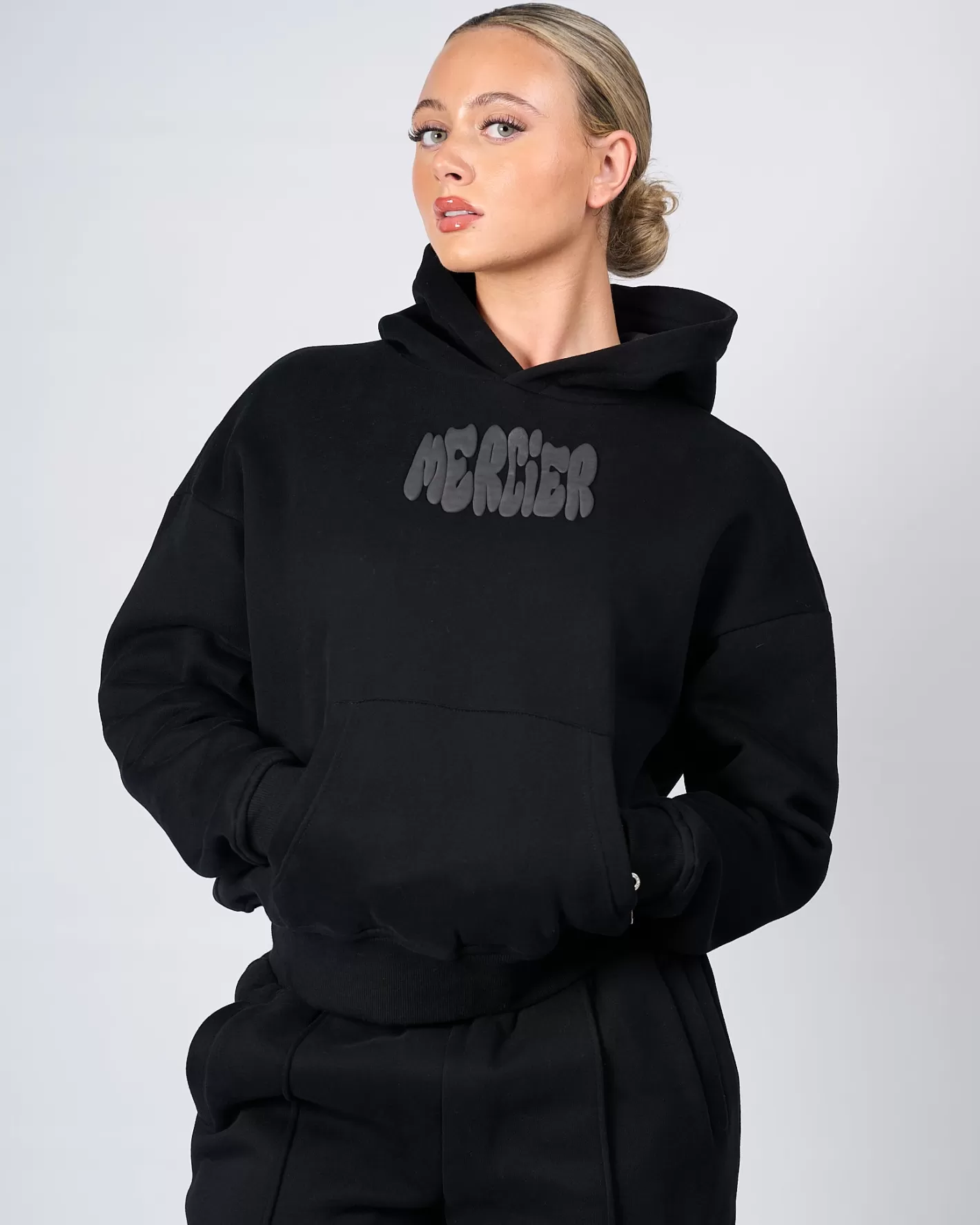 Femme Mercier Hoodies Des Femmes | Survêtements Pour Femmes<Womens Black Charcoal Bubble Hoodie