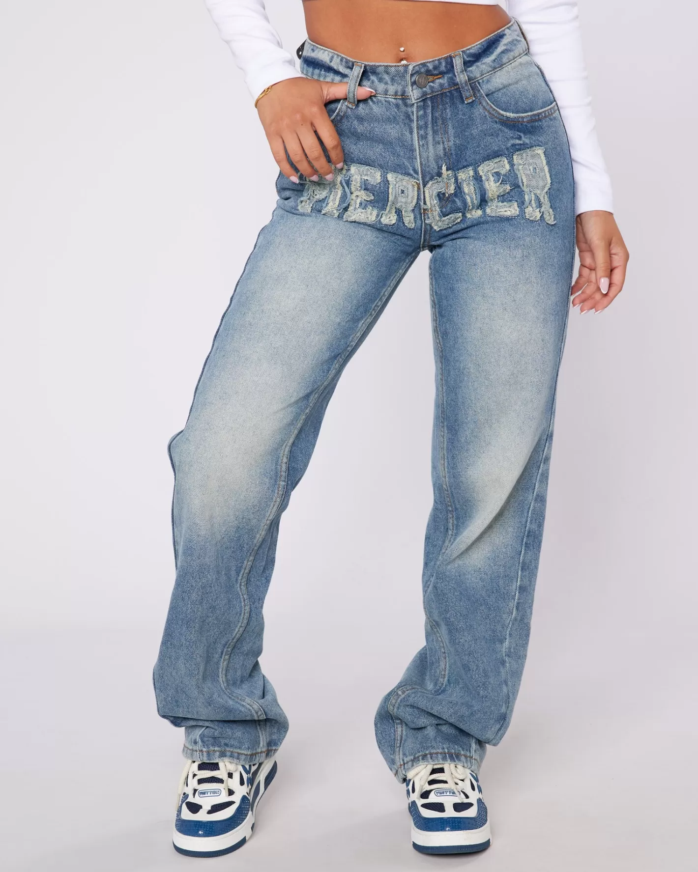 Femme Mercier Jeans/cargaisons Des Femmes 6 | Les Meilleures Ventes Pour Femmes<Womens Raw Edge Denim Jeans